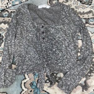 grey long sleeve blouse